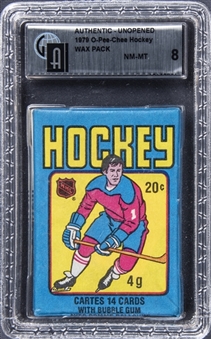 1979/80 O-Pee-Chee Hockey Unopened Wax Pack – Possible Wayne Gretzky Rookie Card! – GAI NM-MT 8